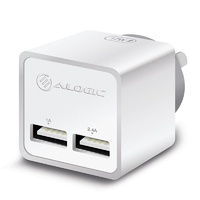 Alogic 2 Port USB Mini Wall Charger - White
