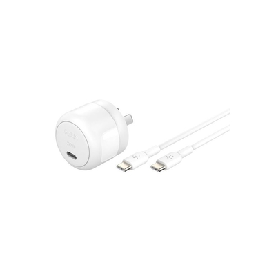 BELKIN WCA008AU1MWH-B6 Compact USB-C Charger 30W + USB-C Cable