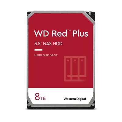 WD WD80EFPX Red Plus 8TB 3.5' NAS HDD SATA 215MB/s  5640 RPM  256MB Cache