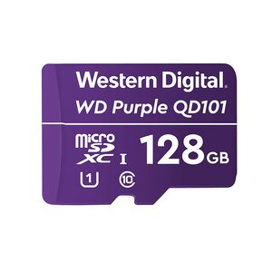 WD SC QD101 MicroSD Card 128GB Purple Surveillance Camera WDD128G1P0C