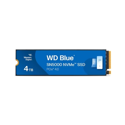 WD Blue SN5000 NVMe SSD 4TB M.2 2280 PCIe Gen4 - WDS100T4B0E-00CNZ0