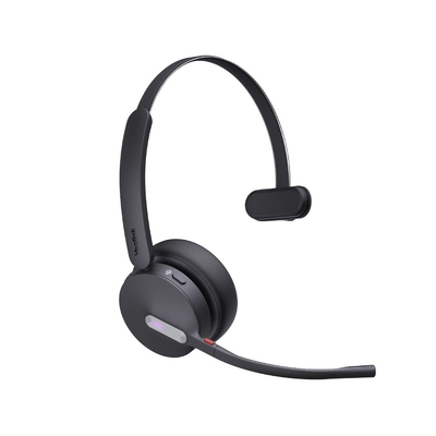 Yealink WH64 Hybrid Mono with Charging Stand DECT Wireless Headset, DECT & Bluetooth Hybrid Wireless 3-Mic Noise Cancellation, Dongle WDD60