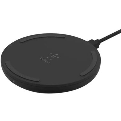 Belkin QI WIRELESS 15W CHARGING PAD, BLACK, INCLUDE 24W WALL CHARGER WITH CABLE, 2YR