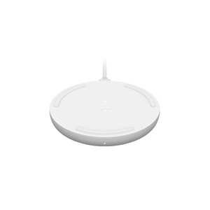 Belkin QI WIRELESS 15W CHARGING PAD, WHITE,  INCLUDE 24W WALL CHARGER WITH CABLE, 2YR