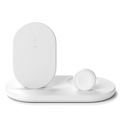 Belkin Boost Charge 3-in-1 Wireless Charging Dock for Apple Devices - White