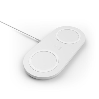 Belkin Boost Charge Dual Wireless Charging Pad for Apple/Android Devices - White