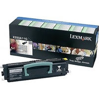 Lexmark X203A11G BLACK TONER (RETURN PROGRAM) YIELD 2,500 PAGES, FOR X203N, X204N