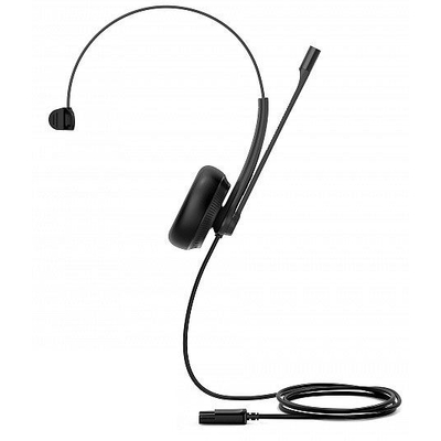 Yealink YHM341-LITE Wideband QD Mono Headset, Leather Ear Cushion, for Yealink IP Phones, QD cord not included, Noise-canceling, HD Voice Quality