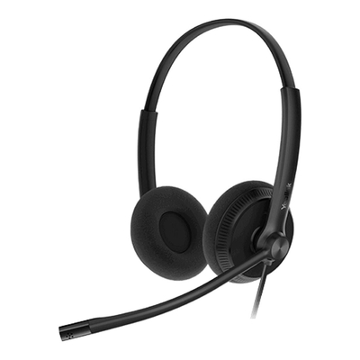 Yealink (YHS34 Dual for 3rd Party) Wideband Headset Compatible with Cisco 79xx IP Phones, Avaya Callmaster V and VI, Dual, QD Cord, RJ9 Headset Jack &
